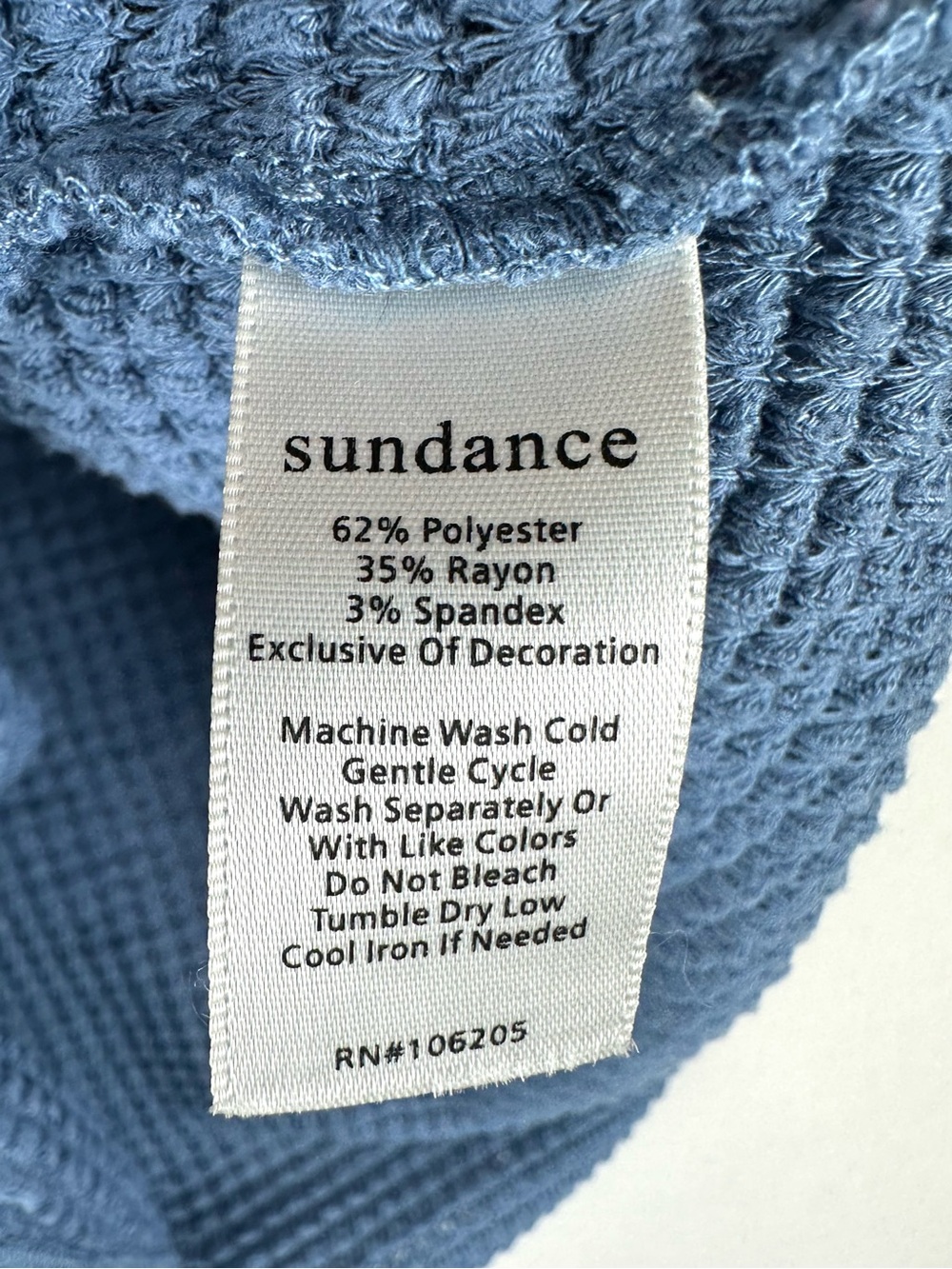 Sundance Waffle Weave Embroidered Crew Long Sleeve Shirt - Picture 6 of 8